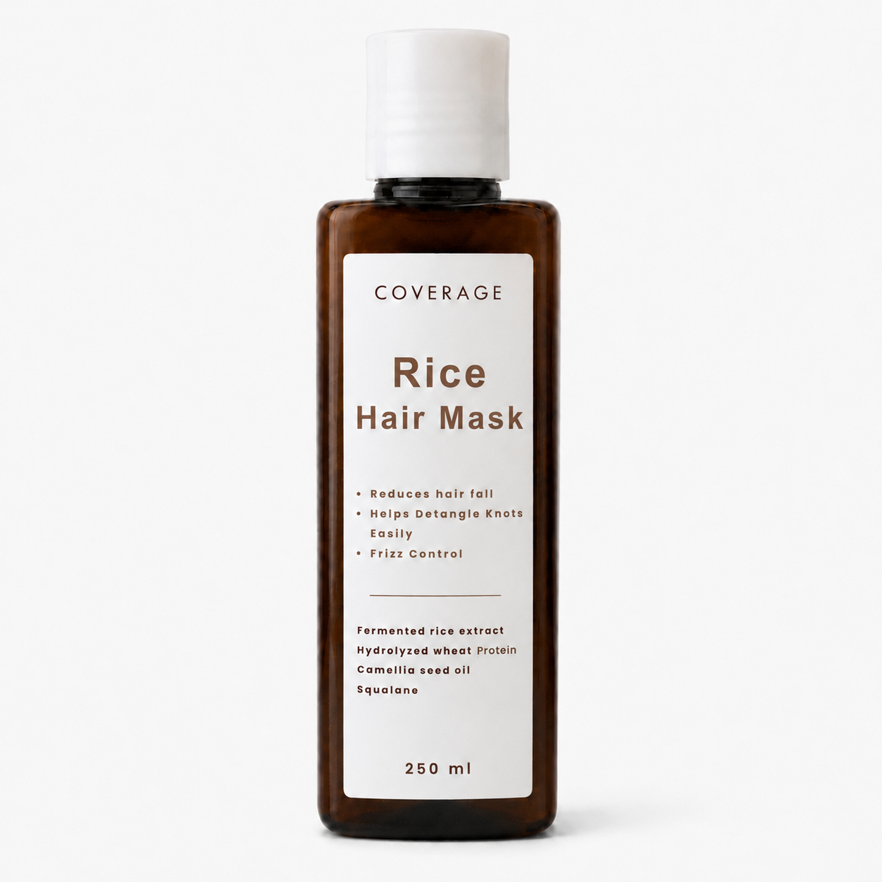 Coverage Rice Hair Mask 250ml - Deep Conditioning Hair Mask for Dry Damaged and Chemically Treated Hair Pakistan