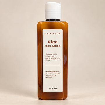 COVERAGE Rice Hair Mask bottle - fermented rice hair mask for dry, frizzy hair in Pakistan